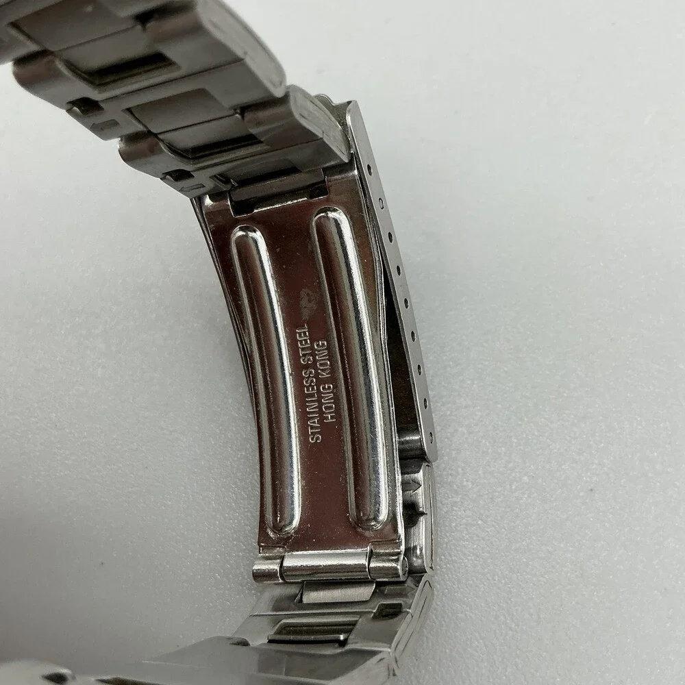 Relic Mens Watch 37mm Black Analog Digital Silver Tone For Parts Not Running